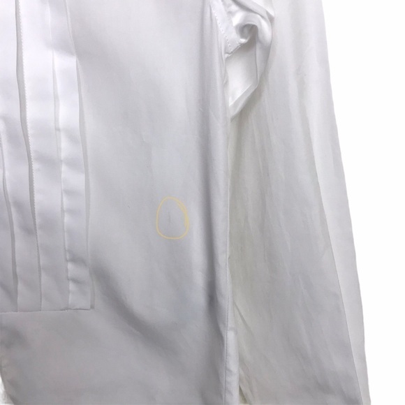 AlexaChung White 100% Cotton Pleated Placket Tuxedo Shirt - Picture 13 of 13